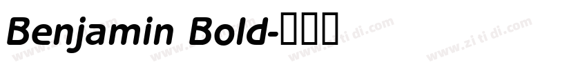 Benjamin Bold字体转换